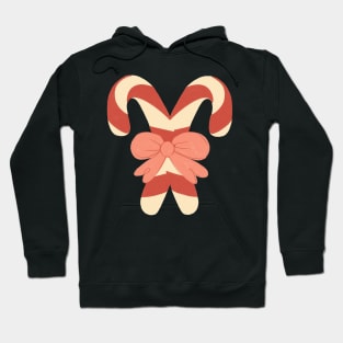 Candy Cane with Pink Bow Hoodie